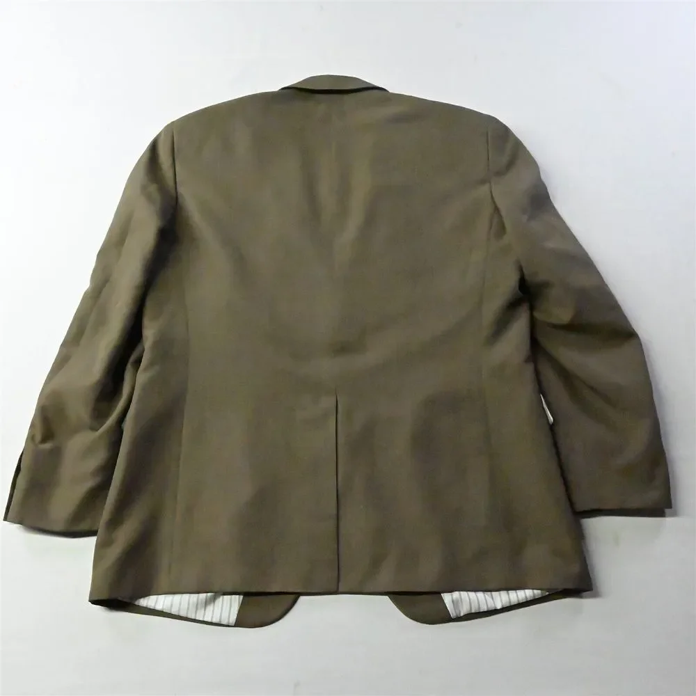 Stafford 46L Brown 2 Button Notch Lapel Mens Blazer Sport Coat Suit‎ Jacket